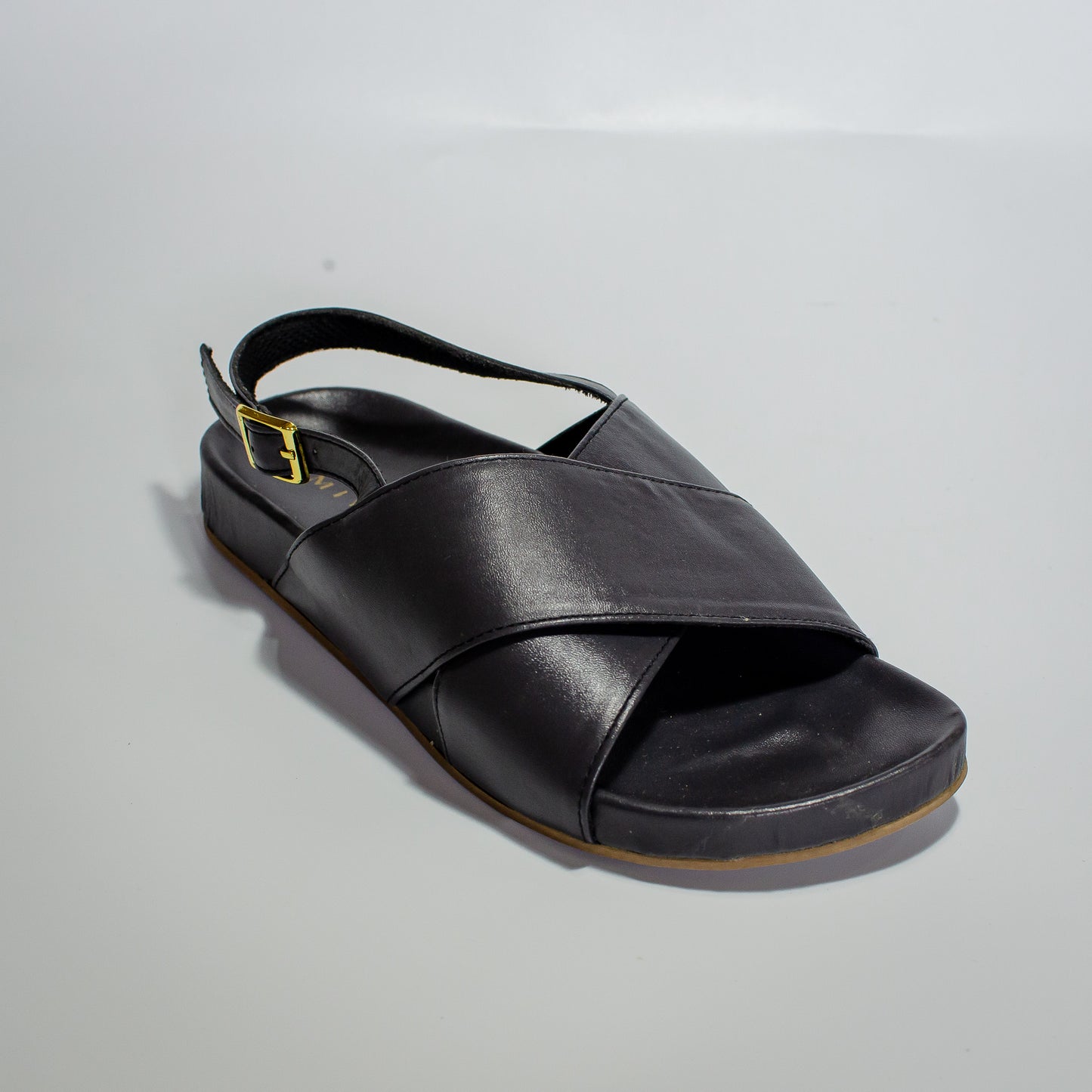 Mini Dani Black Leather sandal (did not pass quality control,with minor damage)