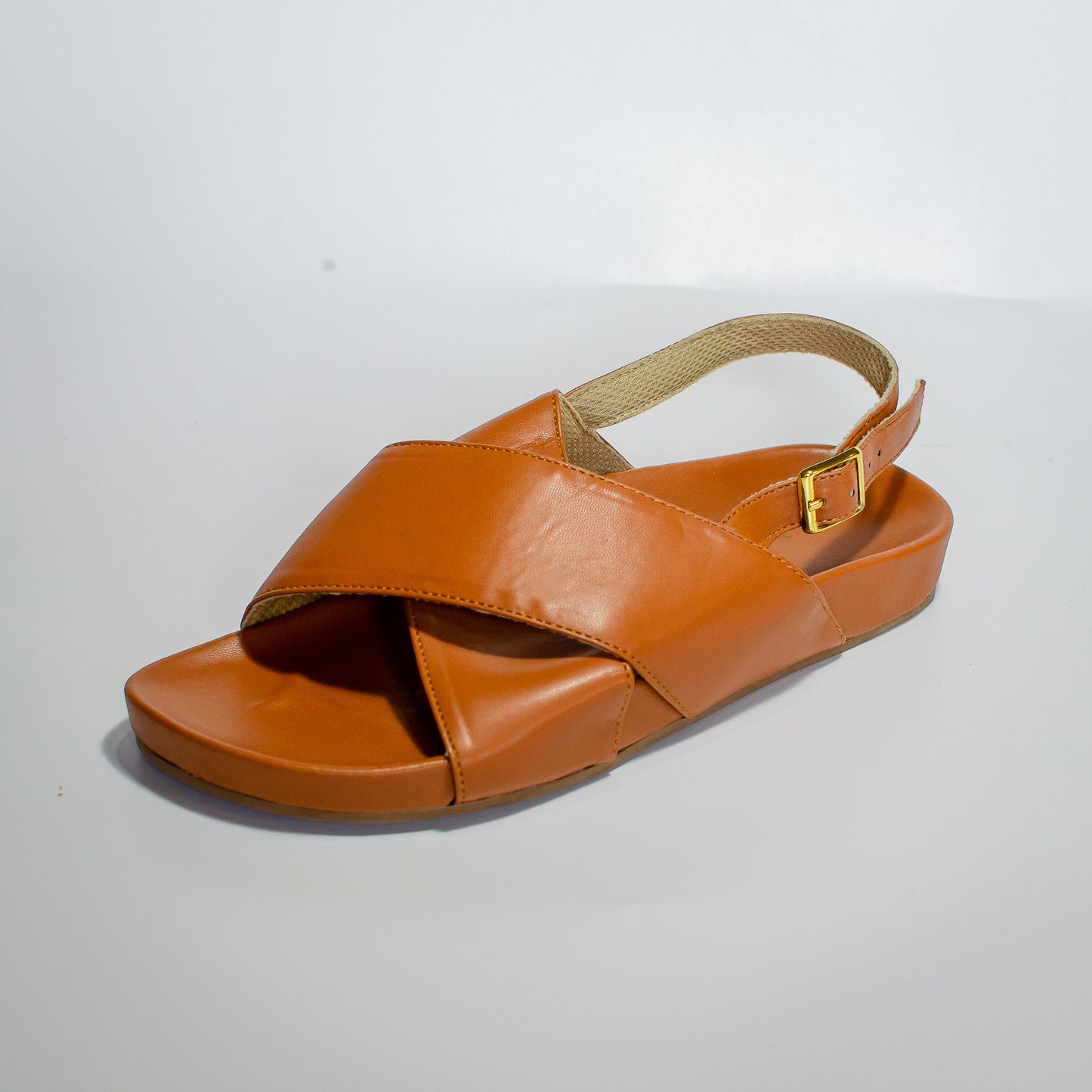 Mini Dani Caramel Leather sandal (did not pass quality control,with minor damage)