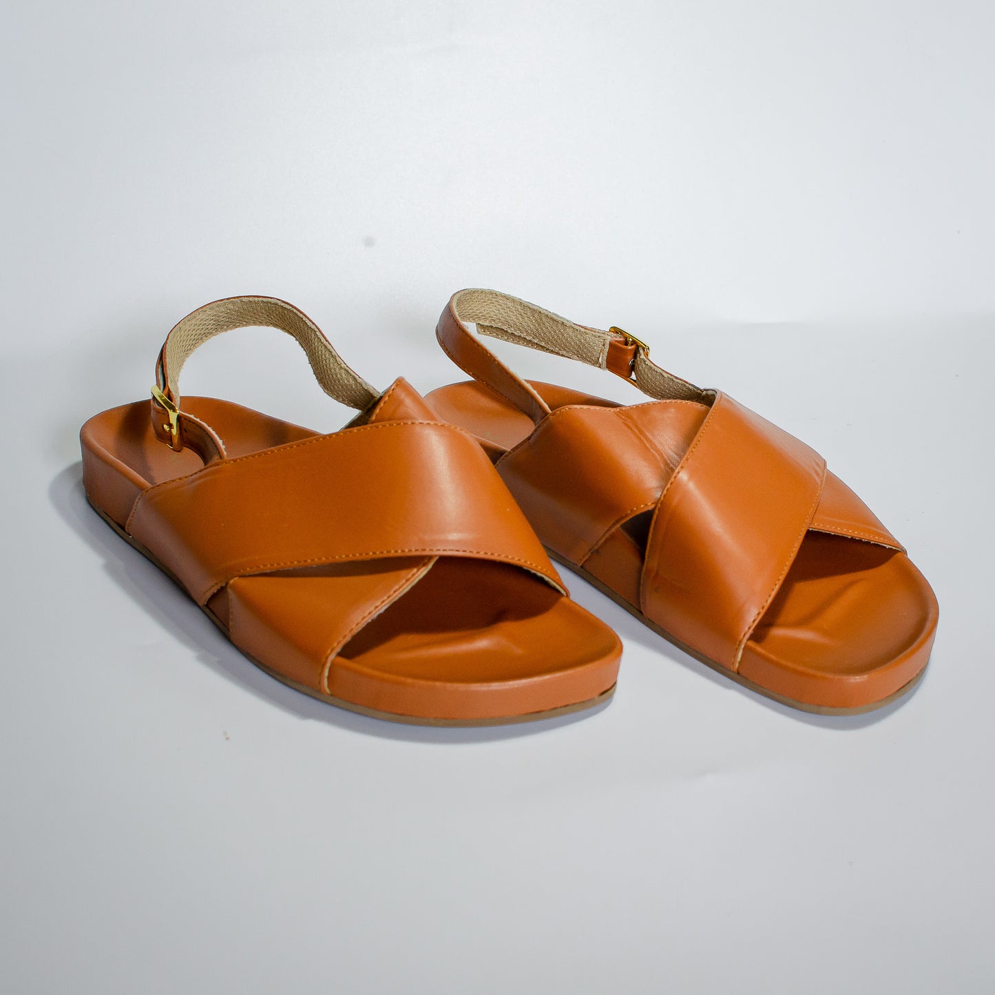 Mini Dani Caramel Leather sandal (did not pass quality control,with minor damage)