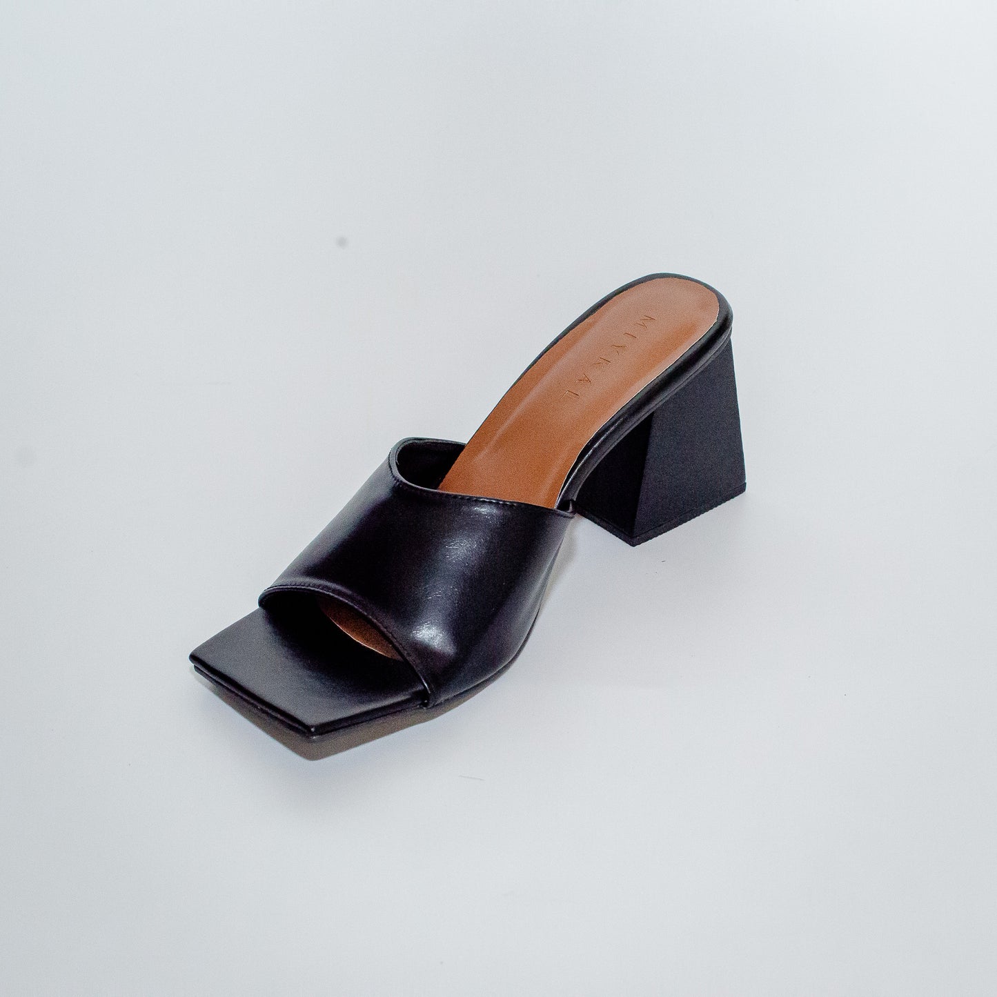 Maine Black Leather block heel sandals (did not pass quality control,with minor damage)